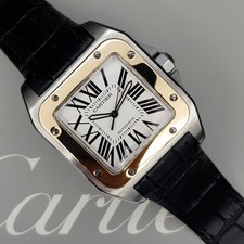 Cartier Santos 100 Xl 2656 38mm With Paper Mint condition steel and gold X175