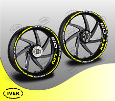 Adesivi cerchi moto yamaha mt09 mt-09 giallo fluo bianco