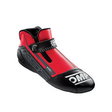 STIVALETTI SCARPE KART NERO ROSSO NERO MICROFIBRA OMP RACING IC/825 KS-2 SHOES