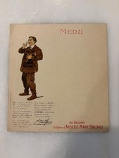Ancien menu restaurant pub