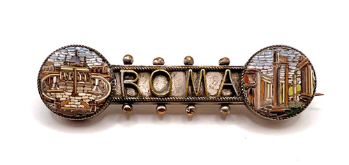 Spilla vintage micro mosaico - , /