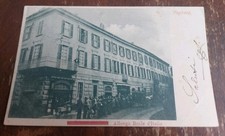 CARTOLINA D'EPOCA PROVINCIA PAVIA VOGHERA ALBERGO REALE D'ITALIA CARROZZA CAVALL