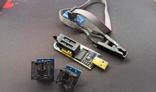 KIT Programmatore CH341A USB per BIOS EEPROM 24c 25x Clip Adattatori 150/200mil
