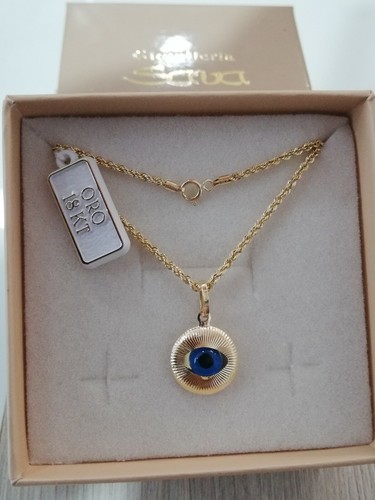 Collana medaglia con occhio - e,
