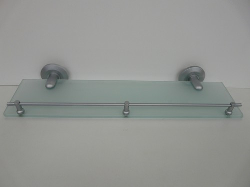 Scaffale vetro cromo opaco - scaffale,