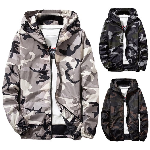 Cappotto uomo mimetico zip