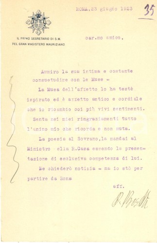 1923 roma paolo boselli primo - 1923,