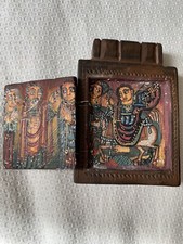 icona dipinta a mano ; Come Da Foto Legata Con Un cordoncino; 11x8cm