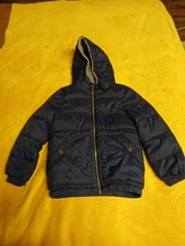 Giubbotto Piumino Benetton Bambino/a Blu con Cappuccio Tg. 7-8 Anni