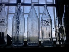 Bottiglie vintage originali Coca Cola, Pepsi, Arnone (anni '60)