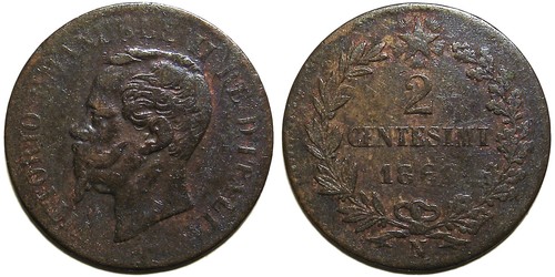 Centesimi 1861 r - 2,