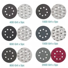 Dischi abrasivi carta vetrata 125 mm 30 pezzi/set 5 pollici 8 fori carburo di si