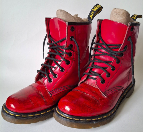 Stivali martens rosso - dr,