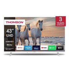 Thomson Smart TV 43" 4K UHD LED Android TV DVBT2/C/S2 Classe F Bianco 43UA5S13W