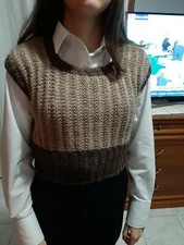 gilet lana  moda donna fatto
