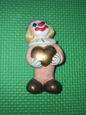 Thun  Raro Pagliaccio Clown Cuore Vestito Rosa Cappello Lilla