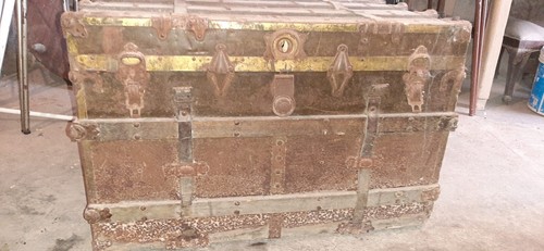 Antico baule viaggio - baule,