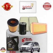 KIT TAGLIANDO FILTRI + OLIO HYUNDAI GETZ 1.5 CRDI 60KW 82CV DAL 2004 -> 2005