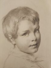 Sensazionale disegno a matita del 1885 incredibile talento firma da identificare