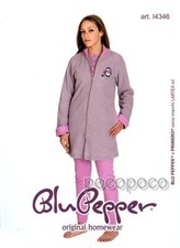 VESTAGLIA MANICA LUNGA RAGAZZA PUNTO MILANO BLU PEPPER ART. I4346