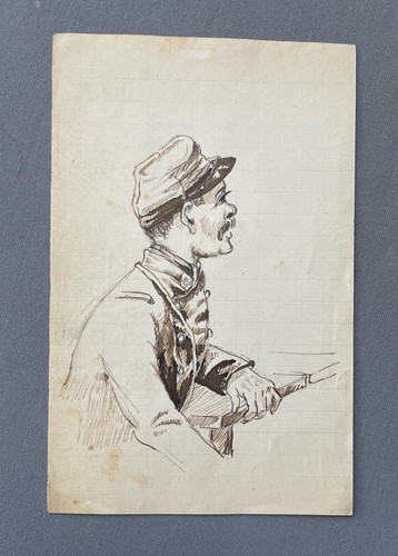 Ritratto soldato disegno - ritratto, di