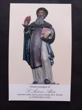 Santino originale holy card Sant'Antonio Abate Tortorici Messina Sicilia