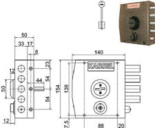 Kassel,serratura lateraledx con scrocco,doppia mappa antimanipolazione 1151
