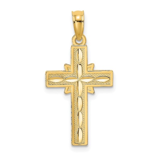 14k yellow gold diamond cut - gold, diamond-cut