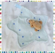 Doudou plat etoile bleu - doudou,