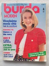 Burda 1989/4 con cartamodelli: Bianco e navy, moda città