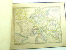 1887 ANTICO ATLANTE GEOGRAFICO