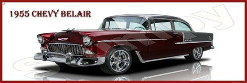 1955 chevy belair metal sign - belair,
