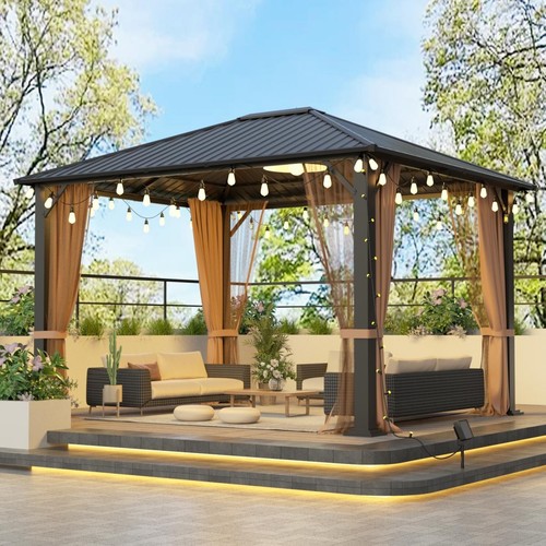 10x12 hardtop metal gazebo - ft,