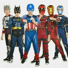 Costume supereroe UK bambini ragazzi cosplay Halloween carnevale festa vestito fantasia 2023