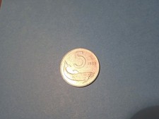MONETA 5 Lire Del 1955 Delfino