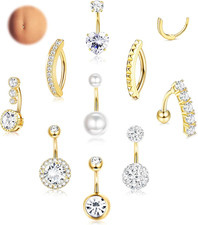 9Pezzi 14G Piercing Ombelico