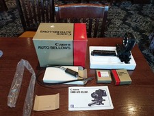 Soffietto automatico Canon, doppio rilascio cavo, anello automatico macro, cappuccio macro, tutto imballato