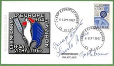 af3742 - FRANCIA - Storia Postale Campionato CANOMA SQUADRA ITALIANA firma 1967