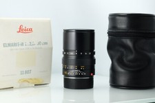 Leica Elmarit-M 90mm f2.8 11807 Black in Good Condition With Box and Lens Case