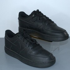 Scarpe sneakers Nike Air Force 1 basse giovani bambini nere in pelle taglia 3 anni