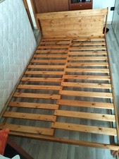 Letto piazza e mezza a doghe in legno  130 x 205cm