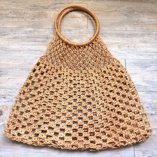 Borsa mercato macramè vintage