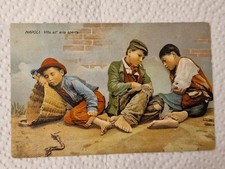 Cartolina Foto Napoli Vita all'aria aperta Scugnizzi  ZA1320 ^