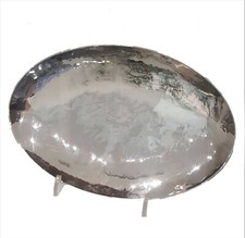 BRANDIMARTE piatto ovale in argento 925 sterling martellato centrotavola Nuovo