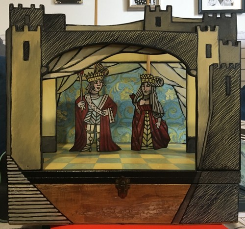 Teatrino legno fatto mano - teatrino,