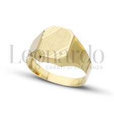 Anello scudo uomo oro giallo
