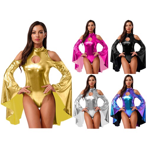 Body donna metallizzato lucido