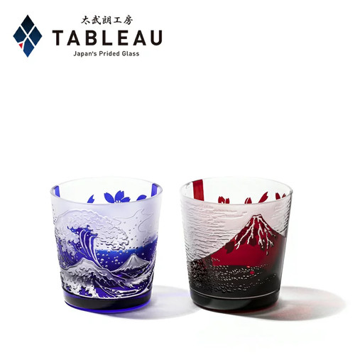 Set tazze edo glass fuji - tazze, mt