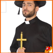 CARNEVALE TRAVESTIMENTO ADULTO ECLESIASTICO PRETE SUORA FRATE CROCEFISSO