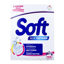 Soft Detersivo Bucato Lavatrice In Polvere- Profumo Blue Oxygen Fustone 105 Lav